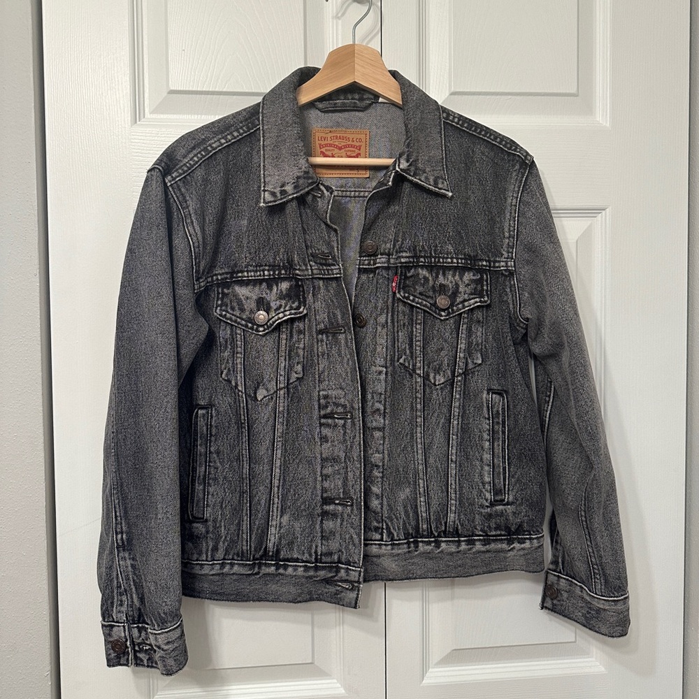 LEVI STRAUSS Black/Grey Denim Jacket (S)